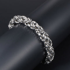 European and American personalized woven men's titanium steel bracelet trendy cool punk handmade chain fashion jewelry spot