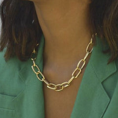 Necklace creative retro punk style short thick chain collarbone chain