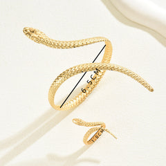Fashion high-end women's bracelet ring set personalized geometric snake spider design jewelry