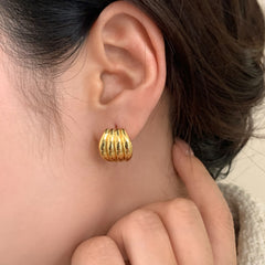 European and American metal ins style earrings, high-end light luxury, Amazon popular earrings, fashionable, simple and exquisite ear jewelry