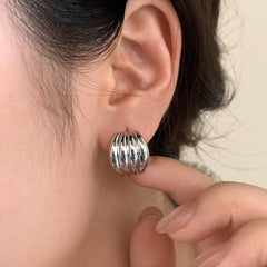 European and American metal ins style earrings, high-end light luxury, Amazon popular earrings, fashionable, simple and exquisite ear jewelry