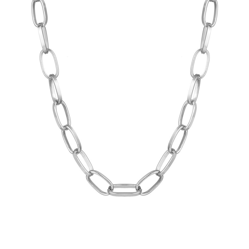 Necklace creative retro punk style short thick chain collarbone chain