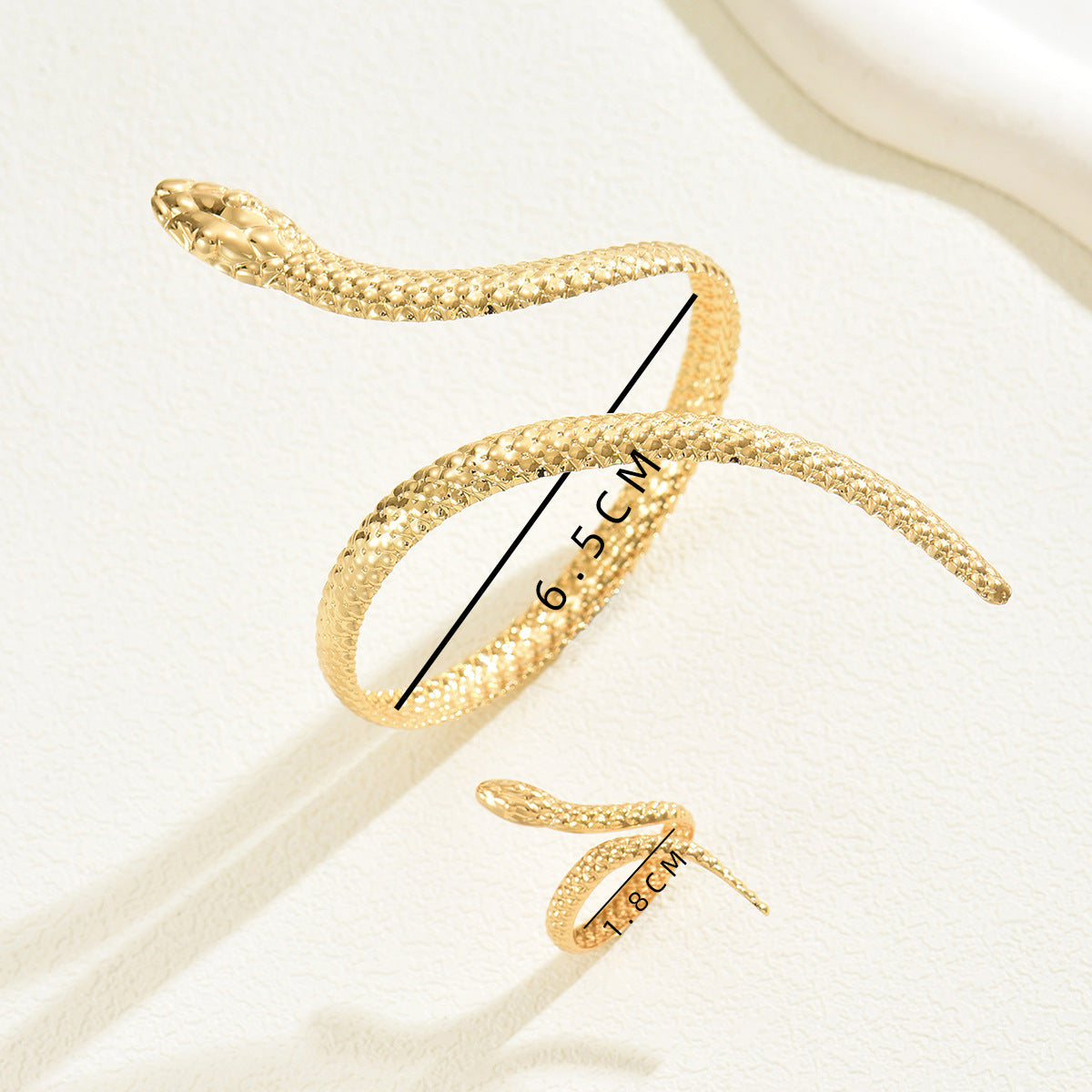 Fashion high-end women's bracelet ring set personalized geometric snake spider design jewelry