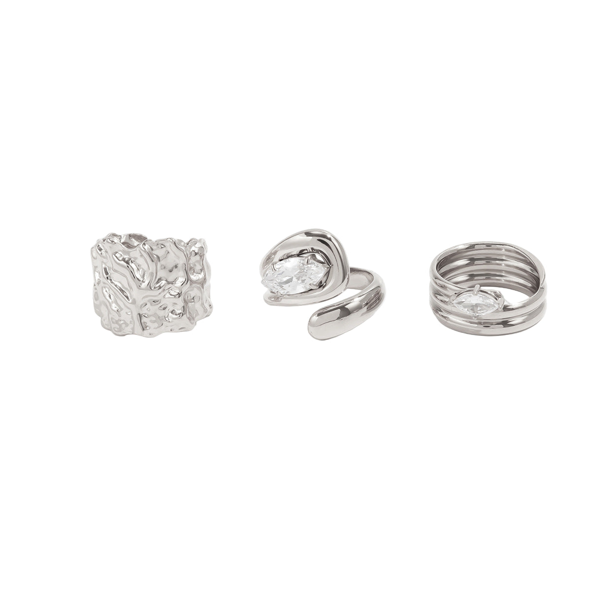 European and American cross-border ins cold wind hug open joint ring female, simple micro-inlaid flash diamond lava hand jewelry female
