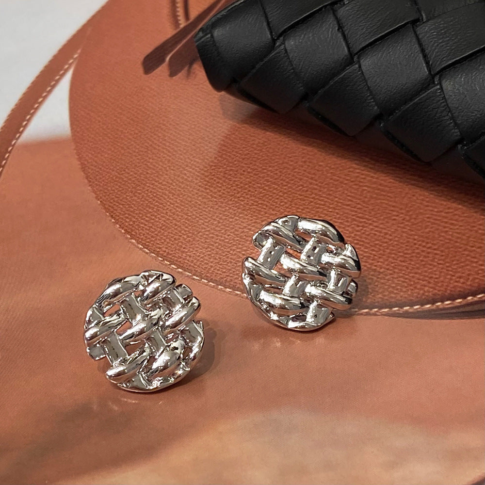 European and American metal ins style earrings, high-end light luxury, Amazon popular earrings, fashionable, simple and exquisite ear jewelry