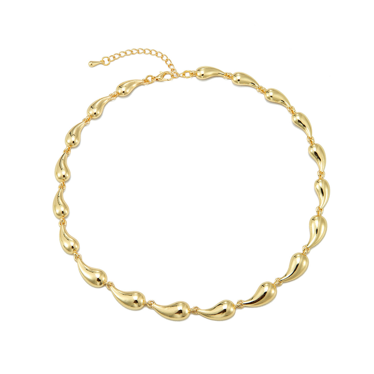Simple water drop design sense women's necklace jewelry set versatile earrings niche adjustable bracelet jewelry