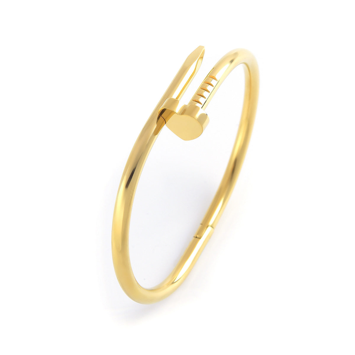 European and American stainless steel bracelet women's heart-shaped nail bracelet 18k vacuum plating does not fade