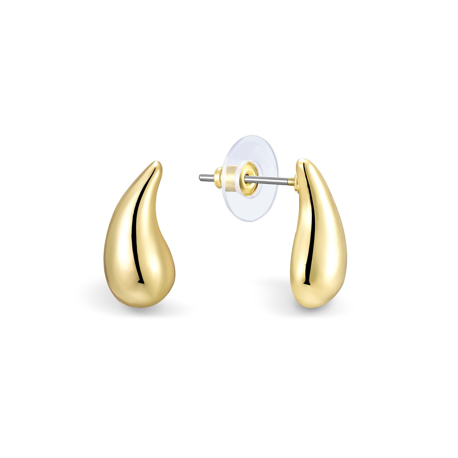 Simple water drop design sense women's necklace jewelry set versatile earrings niche adjustable bracelet jewelry