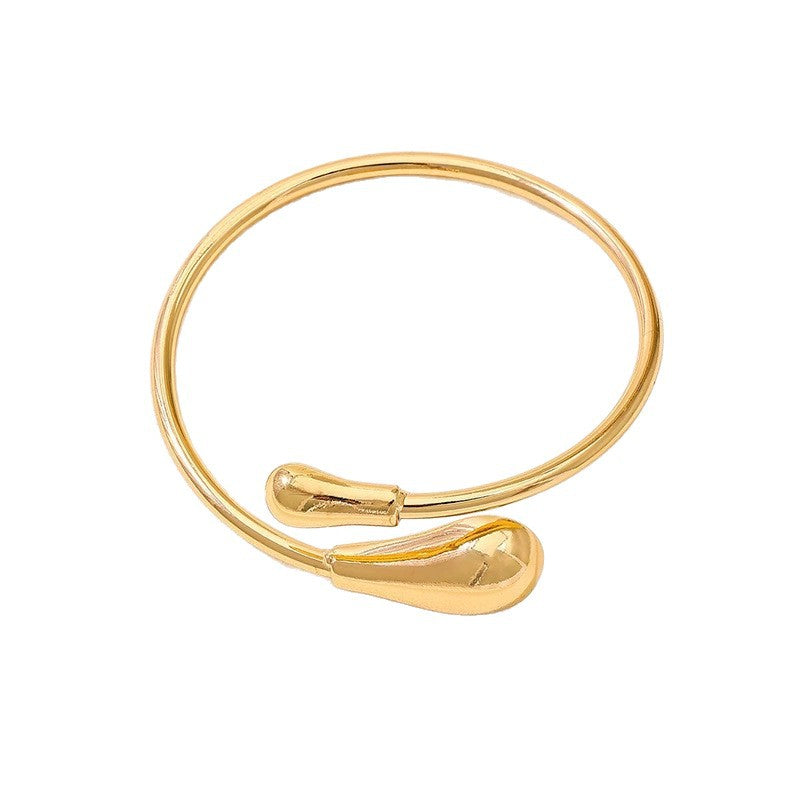 Metal Collar Necklace Women's Water Drop Bracelet Set Personalized Necklace Bracelet